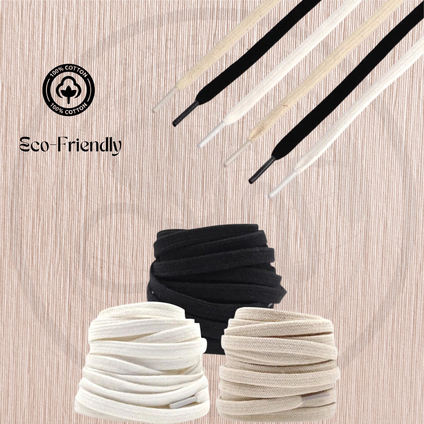 2025 Brand New Cotton Flat Shoelaces Soft Replacement Casual Laces Fast Shipping From The USA Next Day