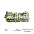 Red / Volt / Desperado Green Prism Multicolor Rope Shoelaces