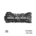 Black Bandana Print Flat Shoelaces