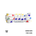 Rainbow Heart Print Flat Shoelaces 8mm Colorful Printed Laces