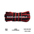 Black / Red Racer Multicolor Flat Shoelaces