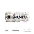 Confetti Surprise 47 Inches Rope Shoelaces 5.5mm Colorful Laces
