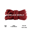 Black / Red  Soft Rope Shoelaces