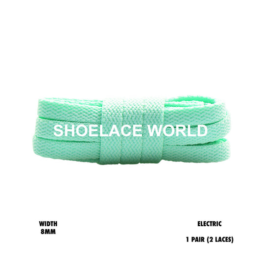 Electric Flat Shoelaces 8mm Laces Ships Out From The USA Next Day