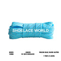 Frozen Blue / Silver Glitter Flat Shoelaces