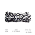 Braided Zebra 47 Inches Rope Shoelaces 5.5mm Colorful Pattern Laces