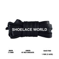 Black Lightly Waxed 45 Inches Flat Shoelaces