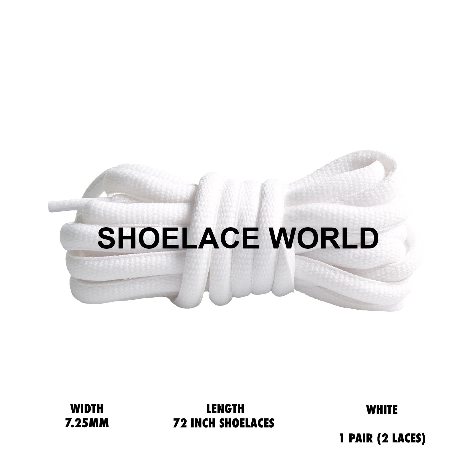 White Premium Solid Oval Shoelaces