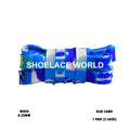 Blue Camouflage Flat Shoelaces