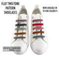 Funky Flat Two Tone Multicolor Shoelaces