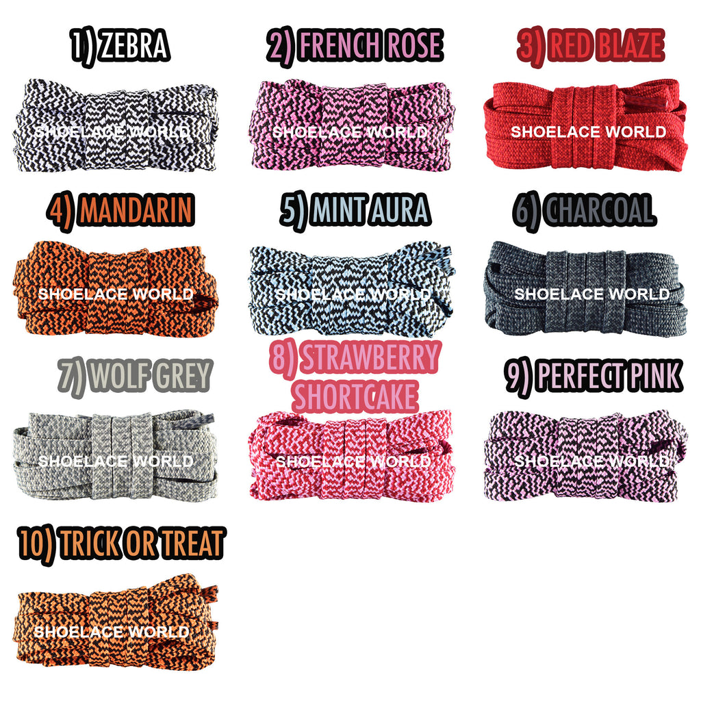 Funky Flat Two Tone Multicolor Shoelaces