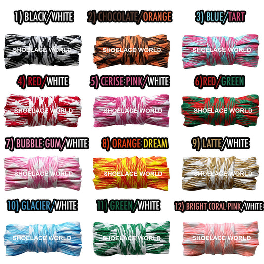 Prism Flat 45 Inches Shoelaces 9mm Colorful Pattern Laces Ships Out From The USA Next Day