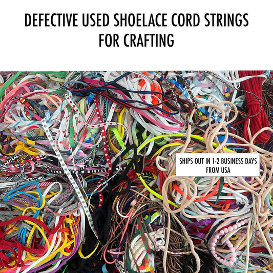 Used Shoelace Cord Strings - For Crafting, Repairs, or Upcycling Laces Bulk Lots Ships Out From The USA Next Day