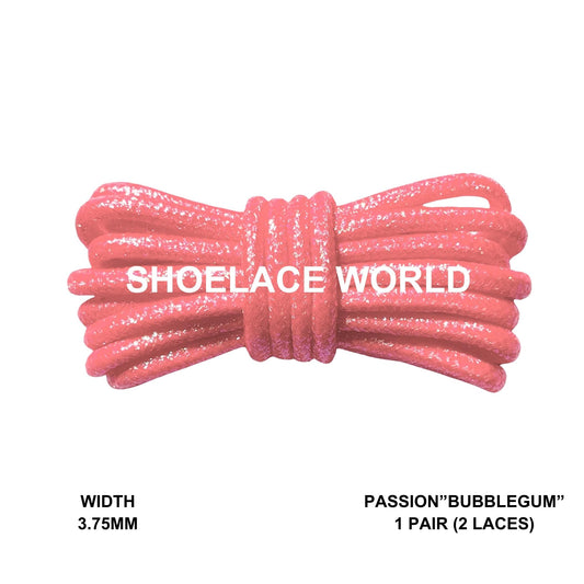 Passion Bubblegum Glitter Rope Shoelaces 3.75mm Colorful Pattern Laces Ships Out From The USA Next Day