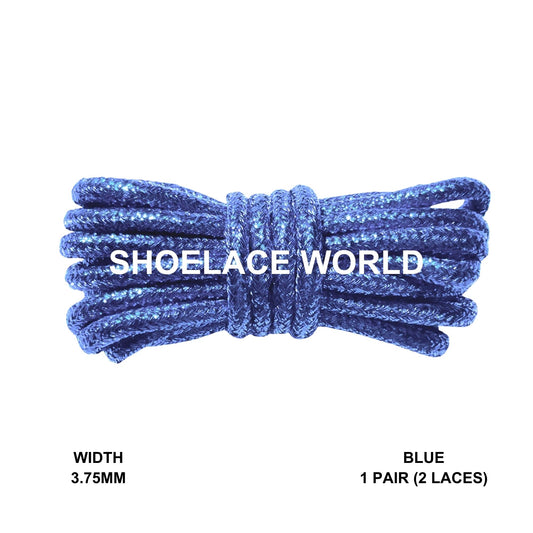 Blue Rope Shoelaces 3.75mm Colorful Pattern Laces Ships Out From The USA Next Day