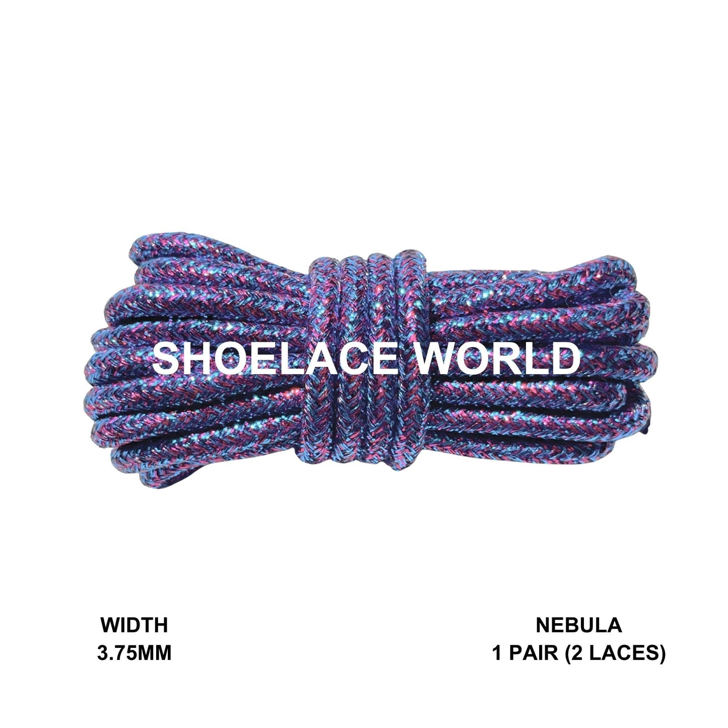 Nebula Rope Shoelaces 3.75mm Colorful Pattern Laces Ships Out From The USA Next Day