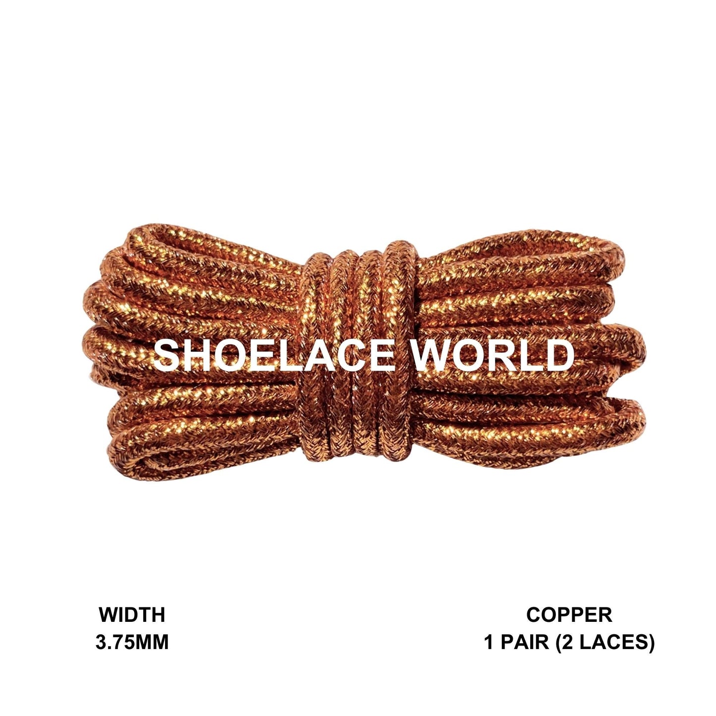 Copper Rope Shoelaces 3.75mm Colorful Pattern Laces Ships Out From The USA Next Day