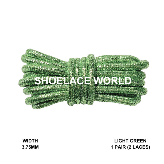 Light Green Rope Shoelaces 3.75mm Colorful Pattern Laces Ships Out From The USA Next Day
