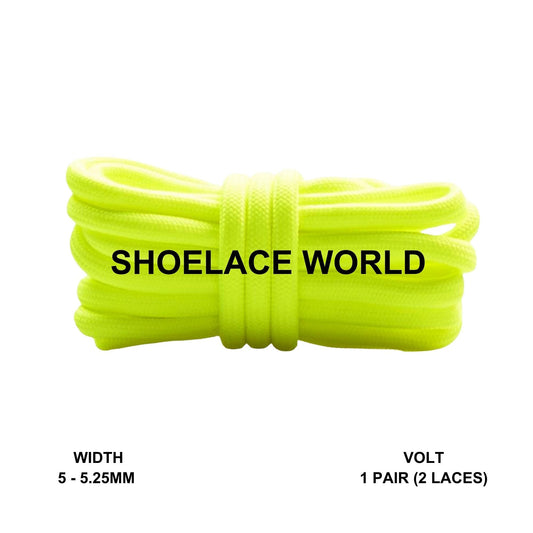 Volt Classic Rope Shoelaces 5mm - 5.25mm Classic Colorful Laces Ships Out From The USA Next Day