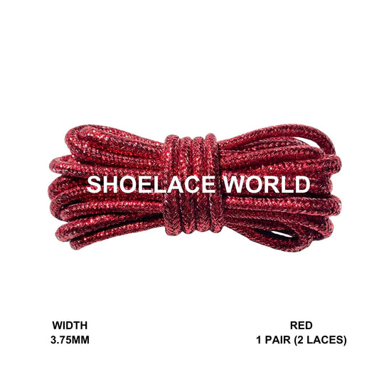 Red Rope Shoelaces 3.75mm Colorful Pattern Laces Ships Out From The USA Next Day
