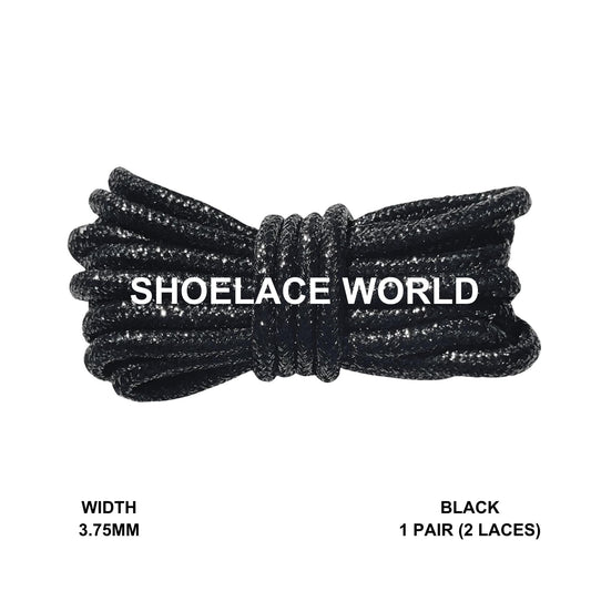 Black Rope Shoelaces 3.75mm Colorful Pattern Laces Ships Out From The USA Next Day