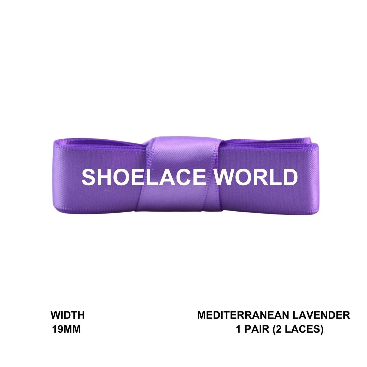 Mediterranean Lavender Ribbon Shoelaces 19mm 3/4th Inch Velvet Satin Laces Ships Fast From The USA