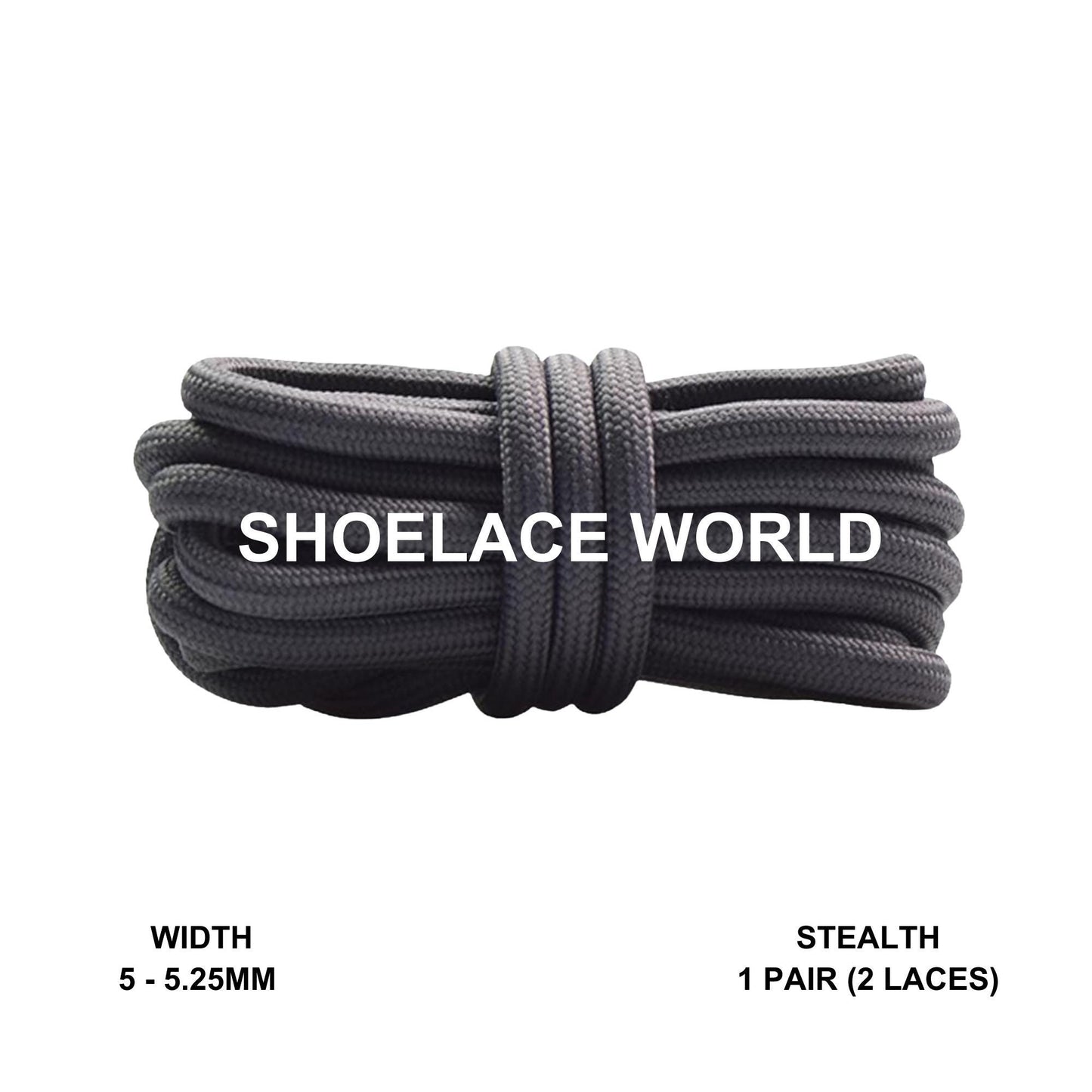 Stealth Classic Rope Shoelaces 5mm - 5.25mm Classic Colorful Laces Ships Out From The USA Next Day