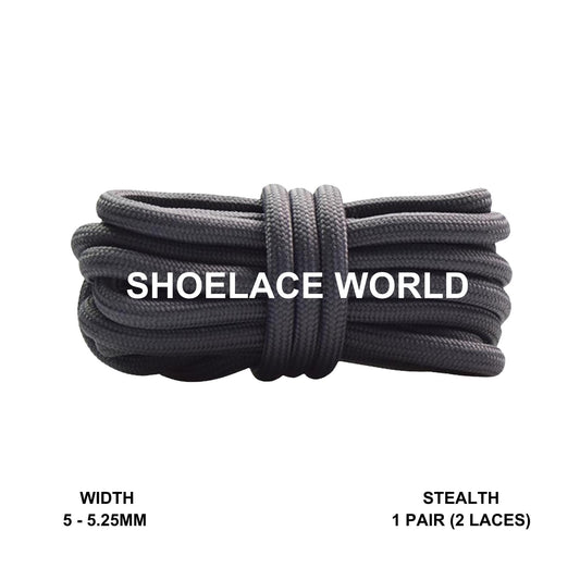 Stealth Classic Rope Shoelaces 5mm - 5.25mm Classic Colorful Laces Ships Out From The USA Next Day