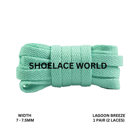 Lagoon Breeze Slim Flat Shoelaces 7-7.5mm Laces Ships Out From The USA Next Day