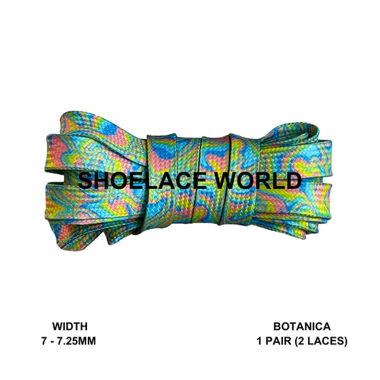 Botanica Oil Spill Flat Shoelaces 7-7.5mm Laces Ships Out From The USA Next Day