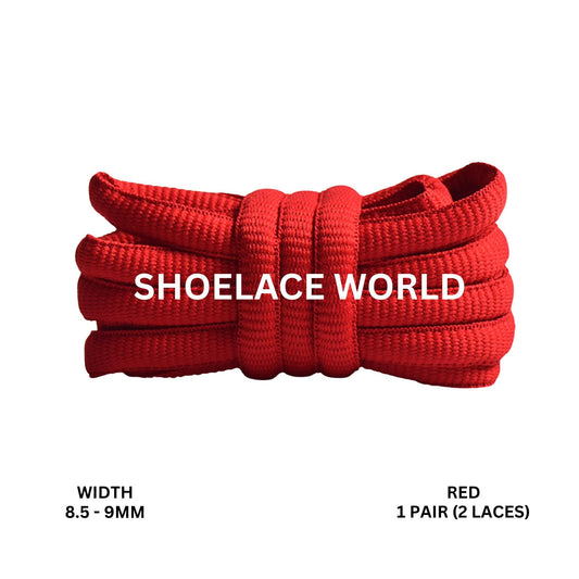 Red Premium Thick Oval Shoelaces 8.5-9mm Compatible SB Replacement Dunk Laces Ships Out From The USA Next Day