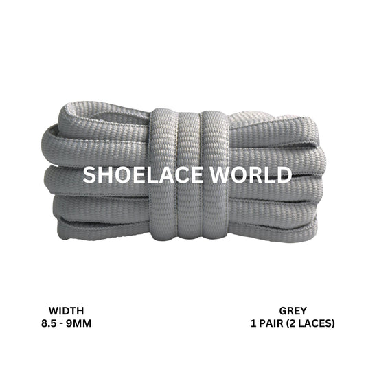Grey Premium Thick Oval Shoelaces 8.5-9mm Compatible SB Replacement Dunk Laces Ships Out From The USA Next Day