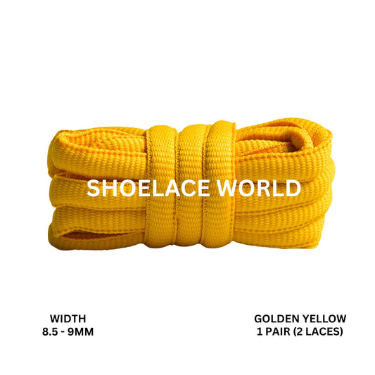 Golden Yellow Premium Thick Oval Shoelaces 8.5-9mm Compatible SB Replacement Dunk Laces Ships Out From The USA Next Day