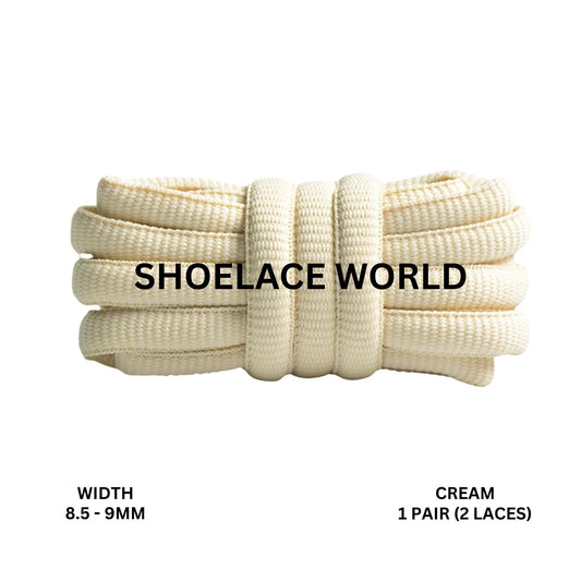 Cream Premium Thick Oval Shoelaces 8.5-9mm Compatible SB Replacement Dunk Laces Ships Out From The USA Next Day