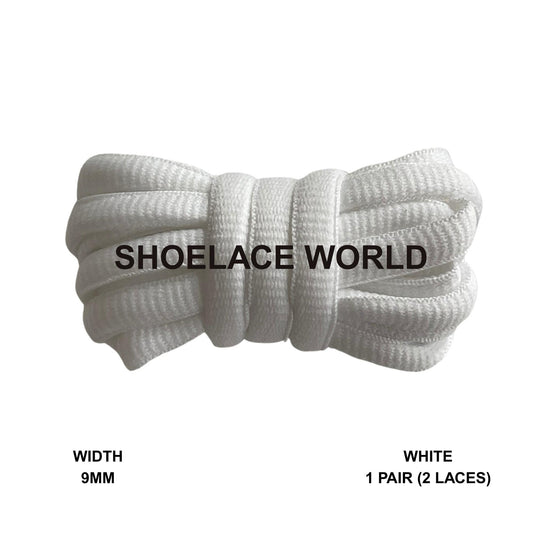 White Oval Wide V2 Shoelaces 9mm Compatible SB Replacement Dunk Laces Ships Out From The USA Next Day