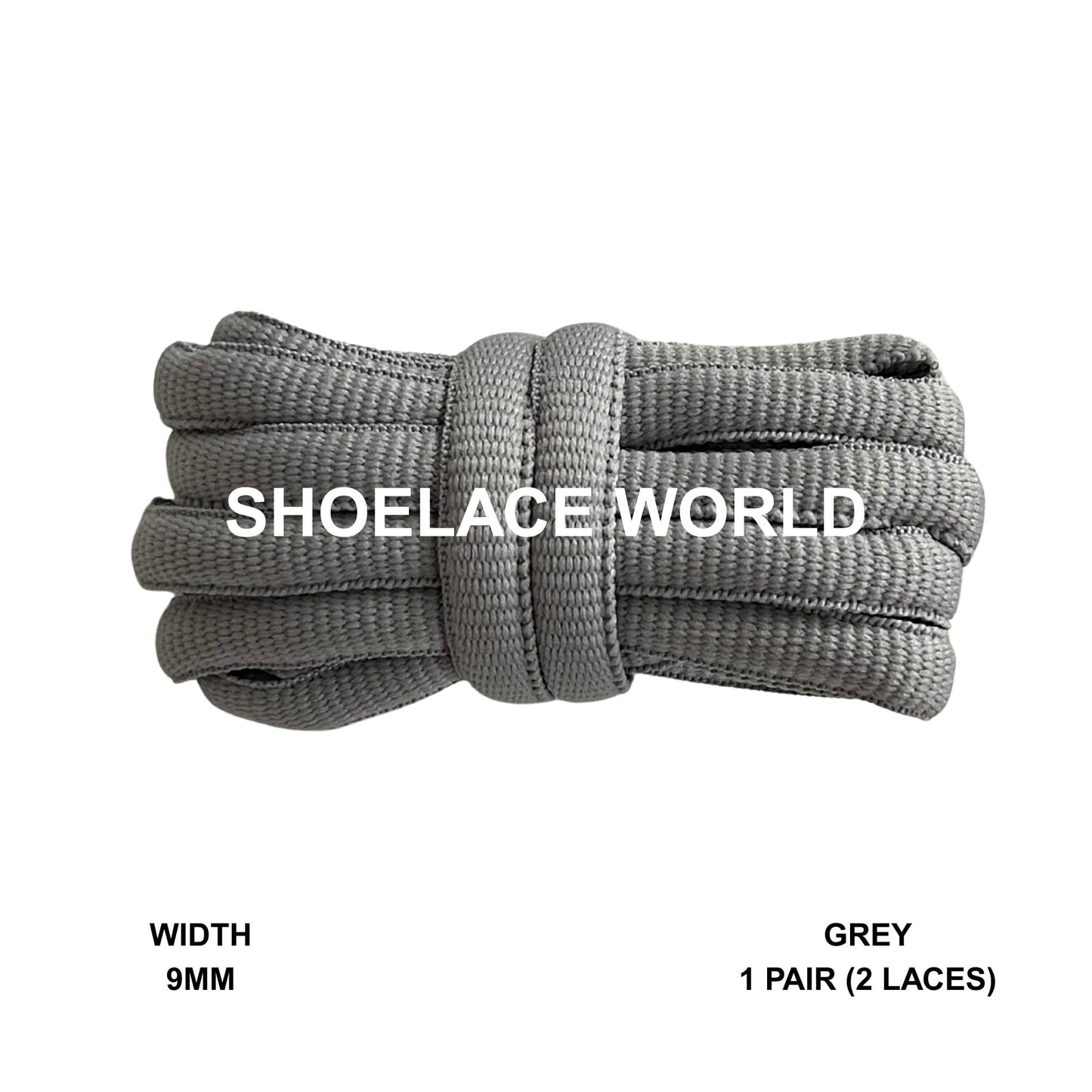 Grey Oval Wide V2 Shoelaces 9mm Compatible SB Replacement Dunk Laces Ships Out From The USA Next Day