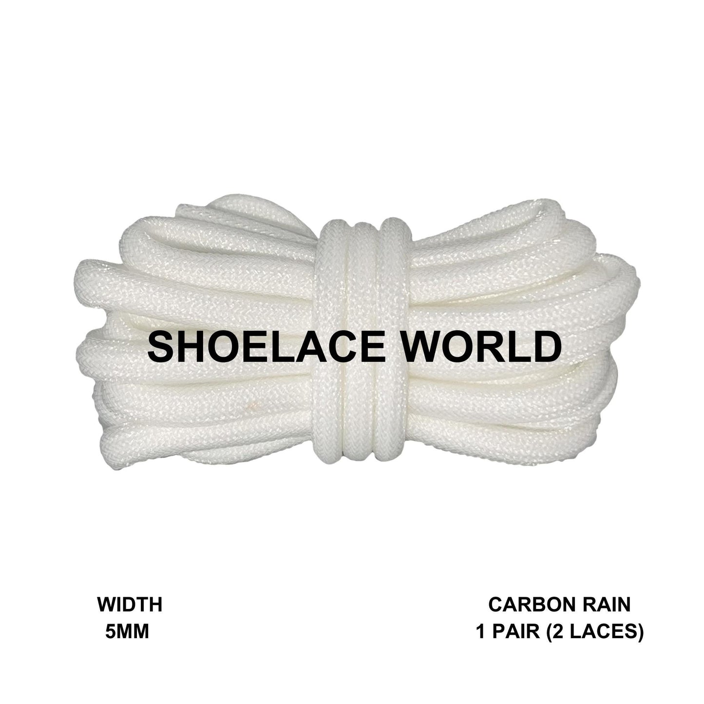 Carbon Rain Premium Rope 47 Inch Shoelaces 5mm Compatible 350 Replacement Colorful Laces Ships Out From The USA Next Day