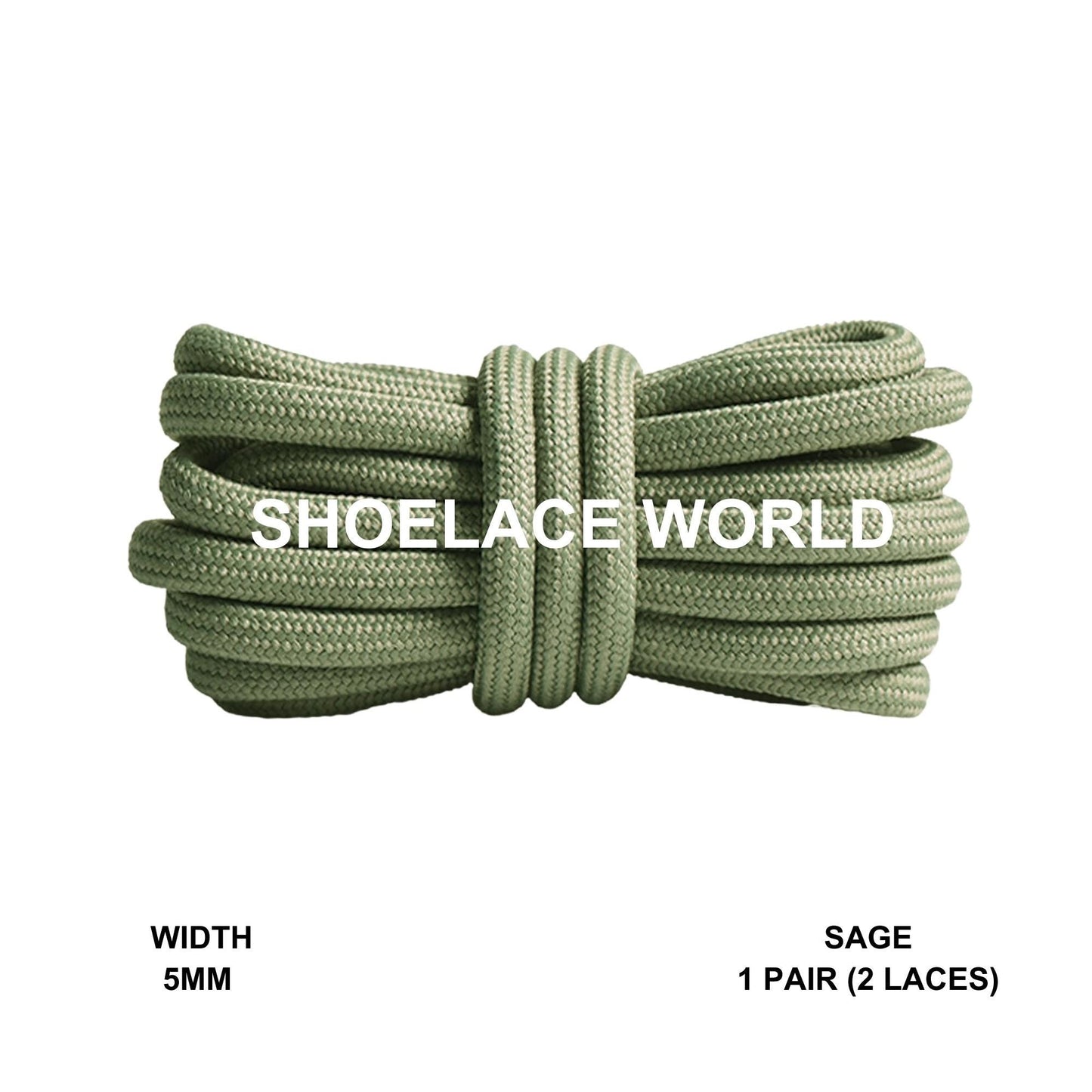 Sage Premium Rope 47 Inch Shoelaces 5mm Compatible 350 Replacement Colorful Laces Ships Out From The USA Next Day