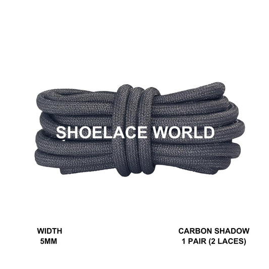 Carbon Shadow Premium Rope 47 Inch Shoelaces 5mm Compatible 350 Replacement Colorful Laces Ships Out From The USA Next Day
