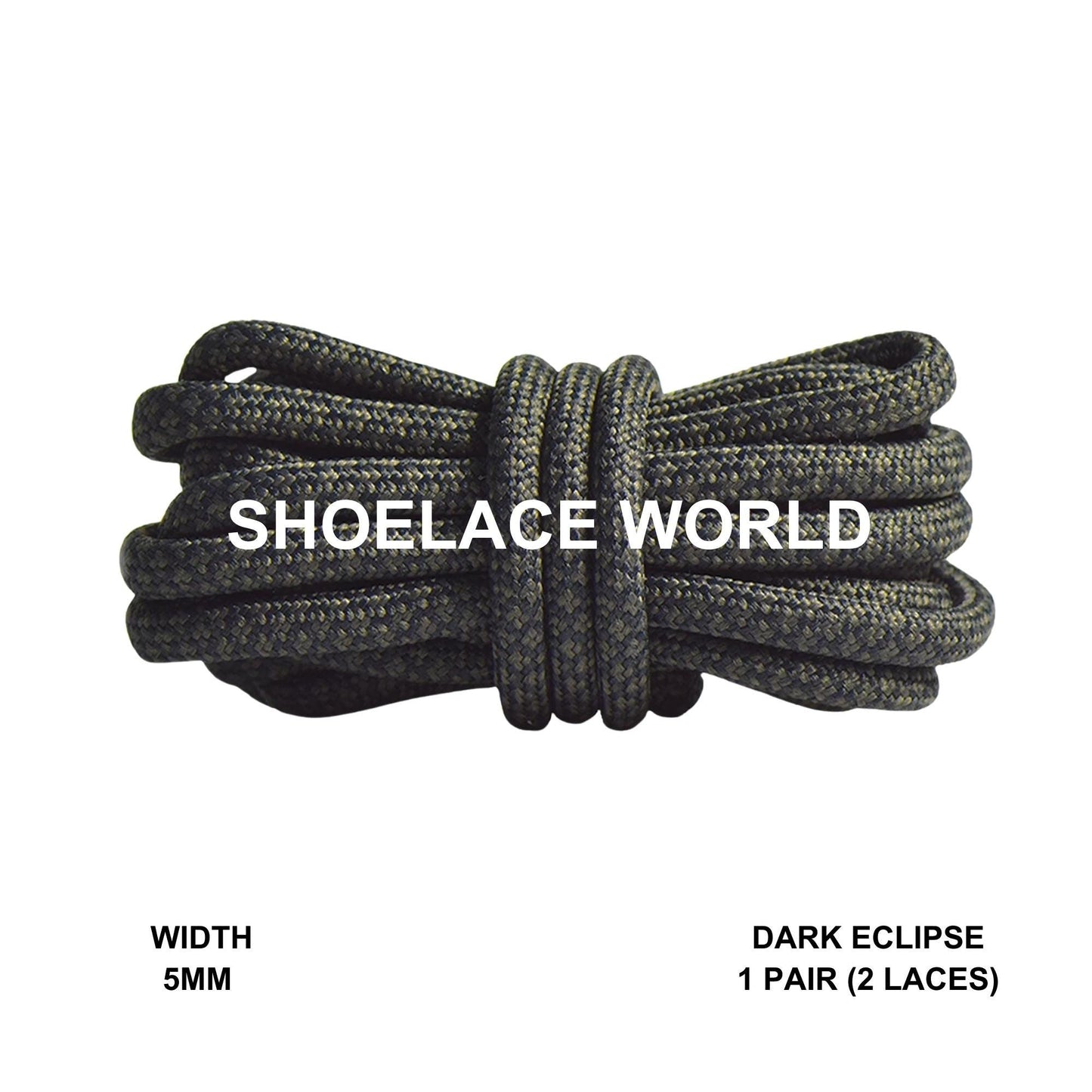 Dark Eclipse Premium Rope 47 Inch Shoelaces 5mm Compatible 350 Replacement Colorful Laces Ships Out From The USA Next Day