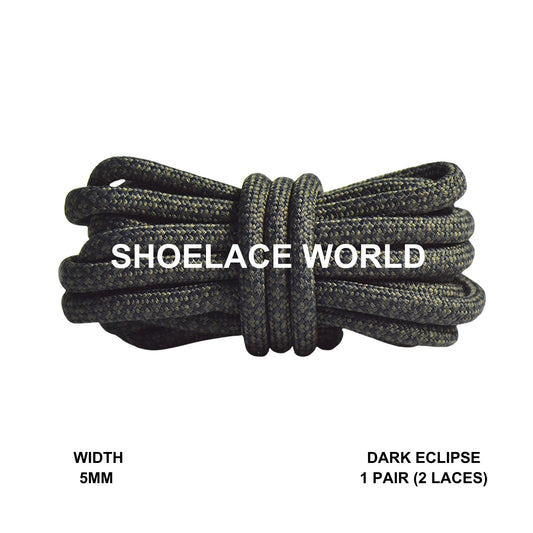 Dark Eclipse Premium Rope 47 Inch Shoelaces 5mm Compatible 350 Replacement Colorful Laces Ships Out From The USA Next Day