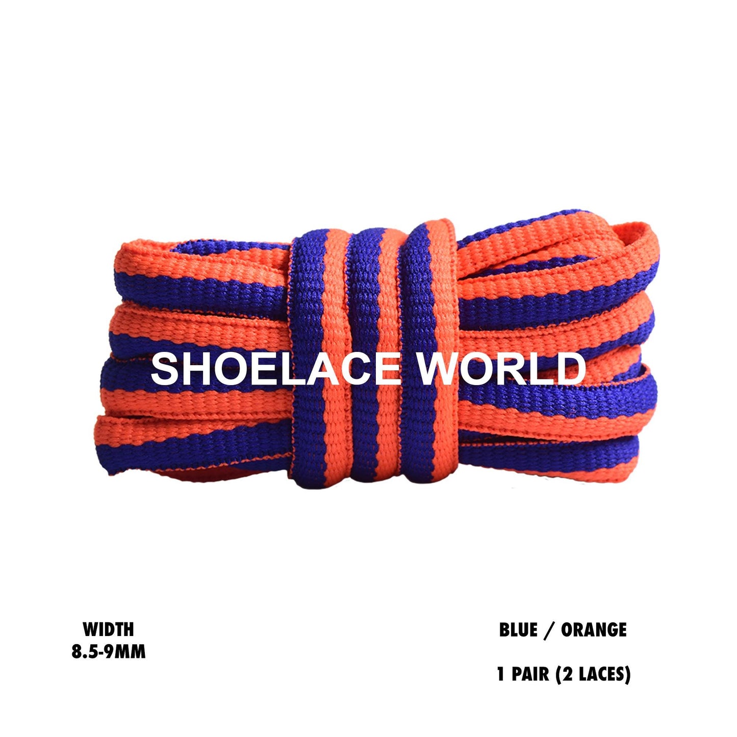 Blue / Orange Premium Thick Oval Shoelaces 8.5-9mm Compatible SB Replacement Dunk Laces Ships Out From The USA Next Day