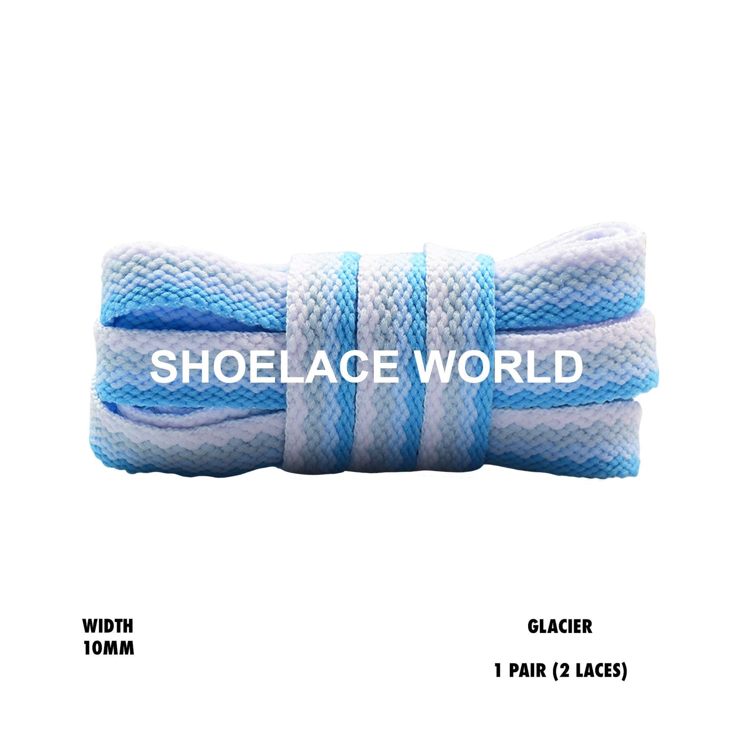 Glacier Triple Flat Premium Shoelaces 10mm Laces Ships Out From The USA Next Day
