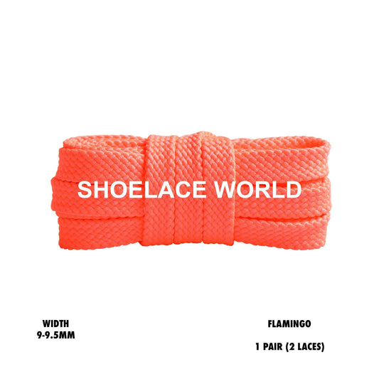 Flamingo Flat Double Threaded Shoelaces 9-9.5mm Laces Ships Out From The USA Next Day