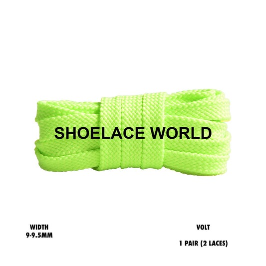 Volt Flat Double Threaded Shoelaces 9-9.5mm Laces Ships Out From The USA Next Day