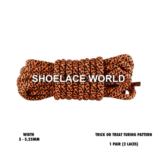 Trick Or Treat Rope Turing Pattern Shoelaces 3/16 Inch 5-5.25mm Colorful Laces Ships Out From The USA Next Day