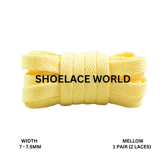 Mellow Slim Flat Shoelaces 7-7.5mm Laces Ships Out From The USA Next Day