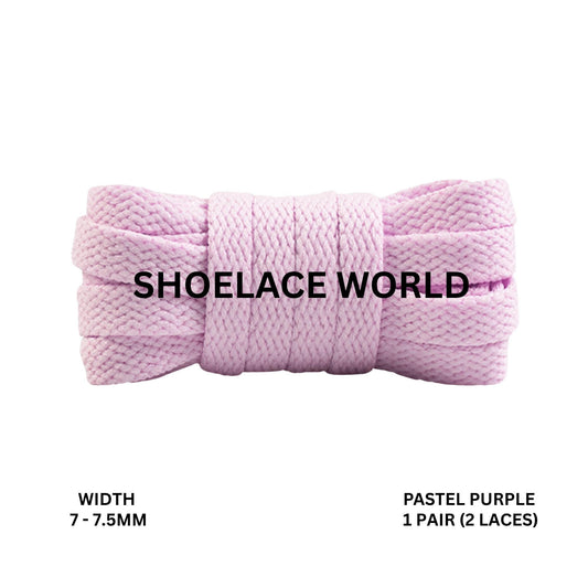 Pastel Purple Slim Flat Shoelaces 7-7.5mm Laces Ships Out From The USA Next Day