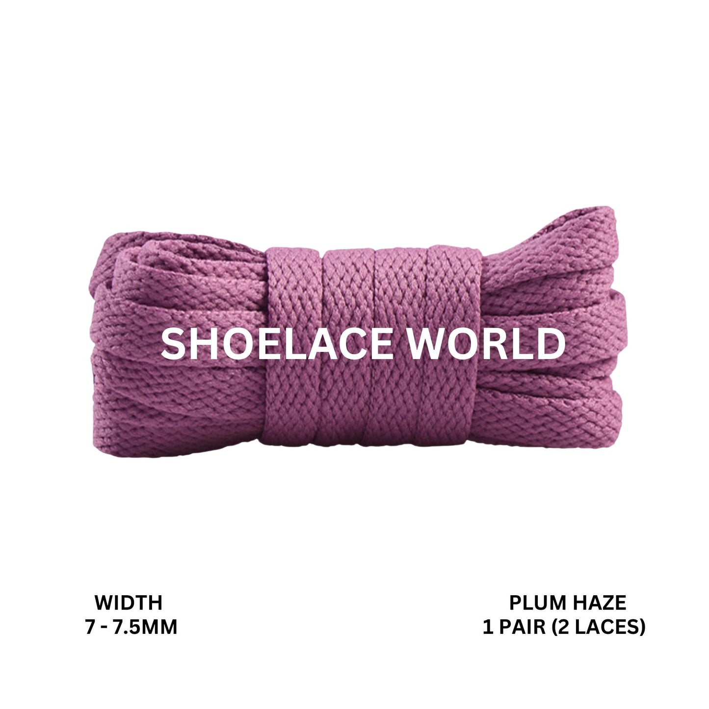 Plum Haze Slim Flat Shoelaces 7-7.5mm Laces Ships Out From The USA Next Day