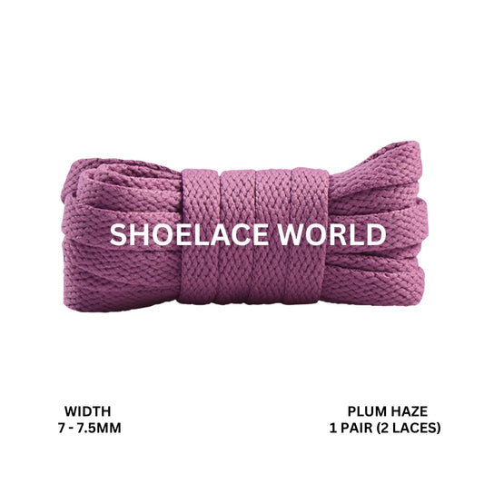 Plum Haze Slim Flat Shoelaces 7-7.5mm Laces Ships Out From The USA Next Day